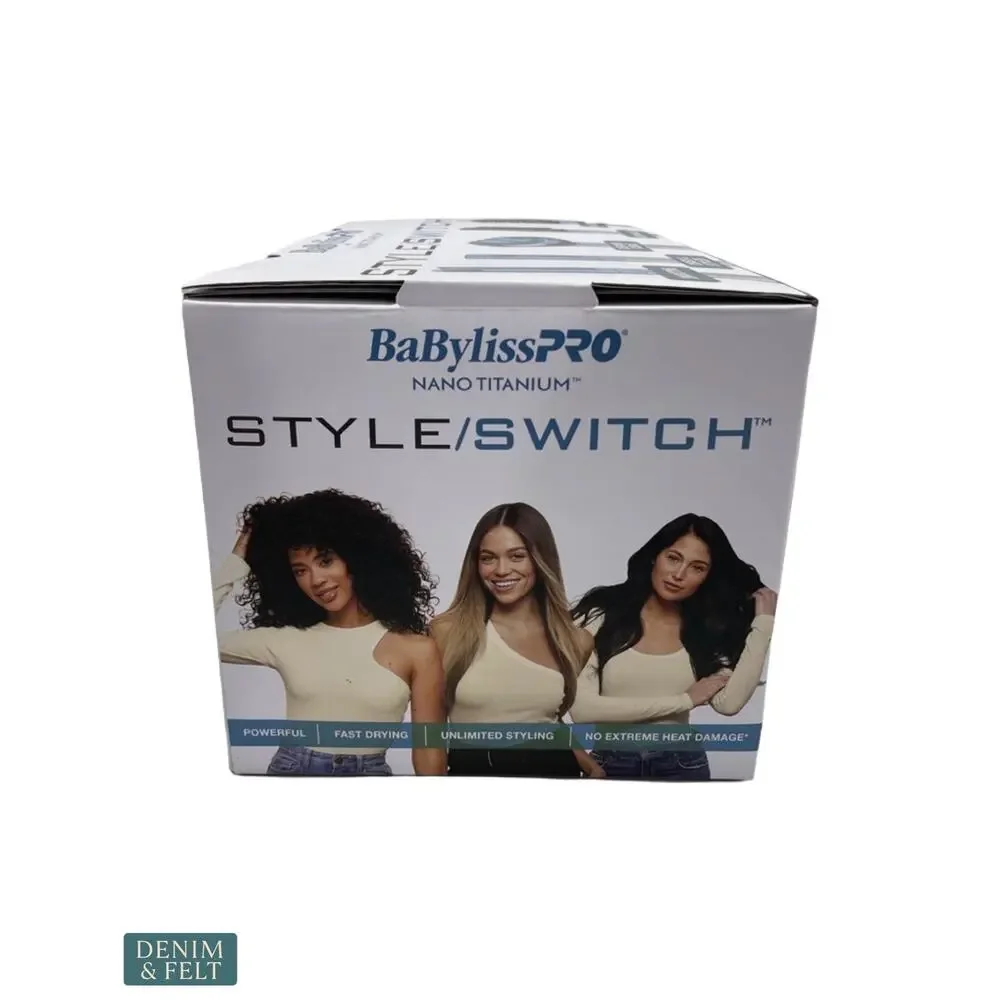 NEW BaBylissPRO StyleSwitch Ionic Multi Styler Dryer‎ 5 Attachments Blowout Curl